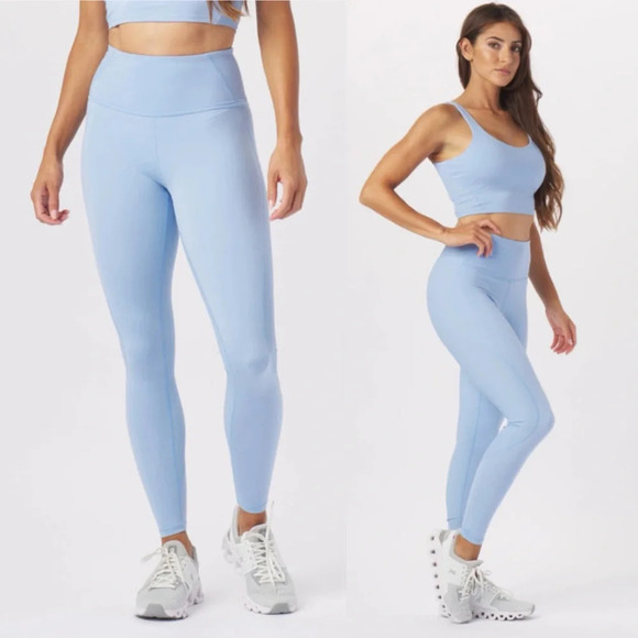 Glyder Pants - NWOT GLYDER Tone Up Legging Ice Blue tights pants gym Athleisure exercise S